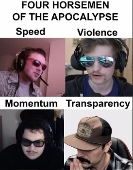 the four horsemen of apocalypse dr disrespect meme 